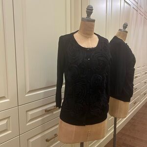 Cyrus Black Textured Cardigan